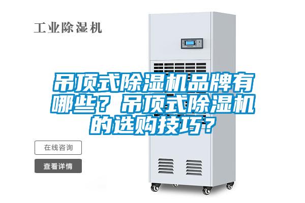 吊頂式除濕機品牌有哪些？吊頂式除濕機的選購技巧？