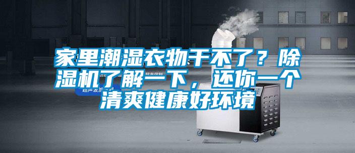 家里潮濕衣物干不了？除濕機(jī)了解一下，還你一個(gè)清爽健康好環(huán)境