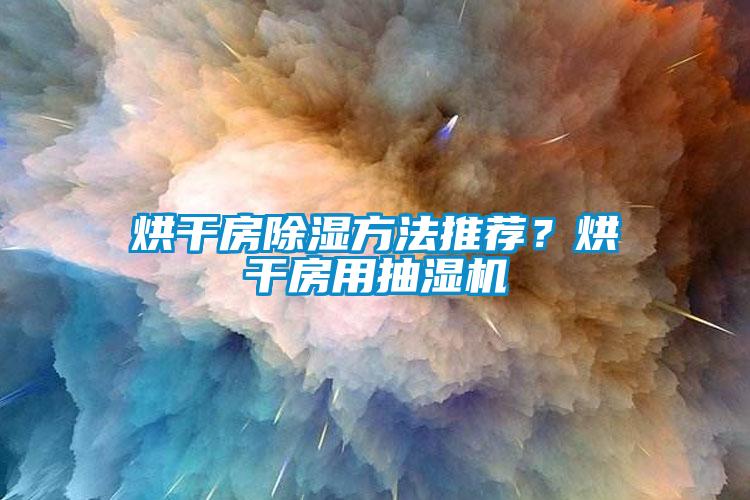 烘干房除濕方法推薦？烘干房用抽濕機