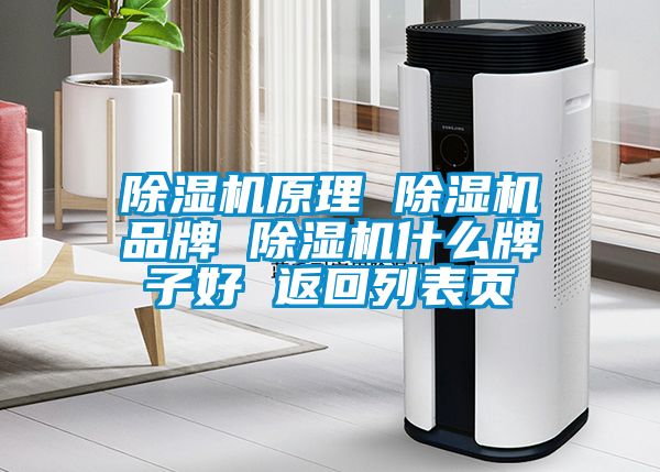 除濕機(jī)原理 除濕機(jī)品牌 除濕機(jī)什么牌子好 返回列表頁