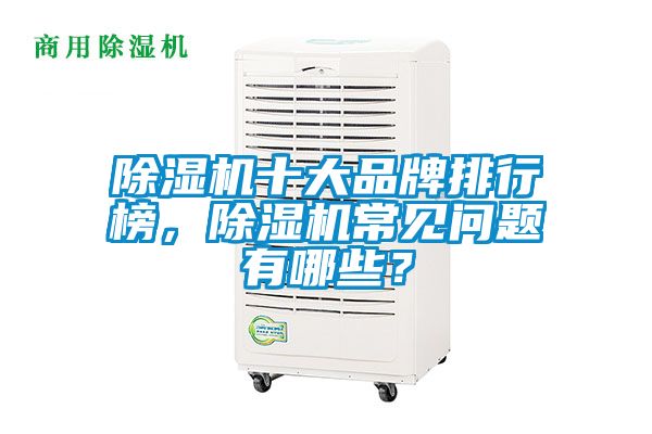 除濕機十大品牌排行榜，除濕機常見問題有哪些？