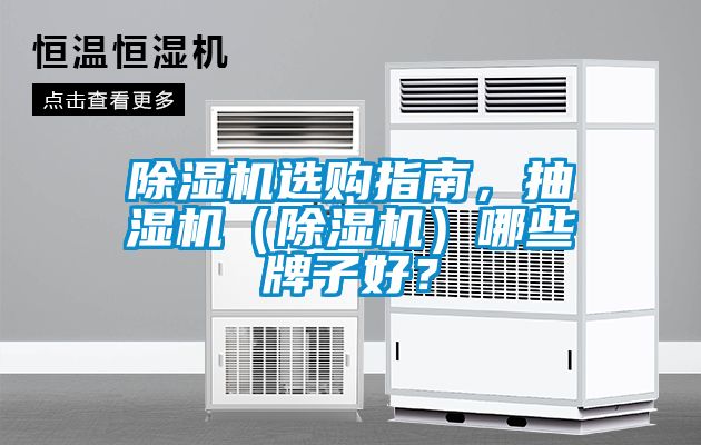 除濕機選購指南，抽濕機（除濕機）哪些牌子好？